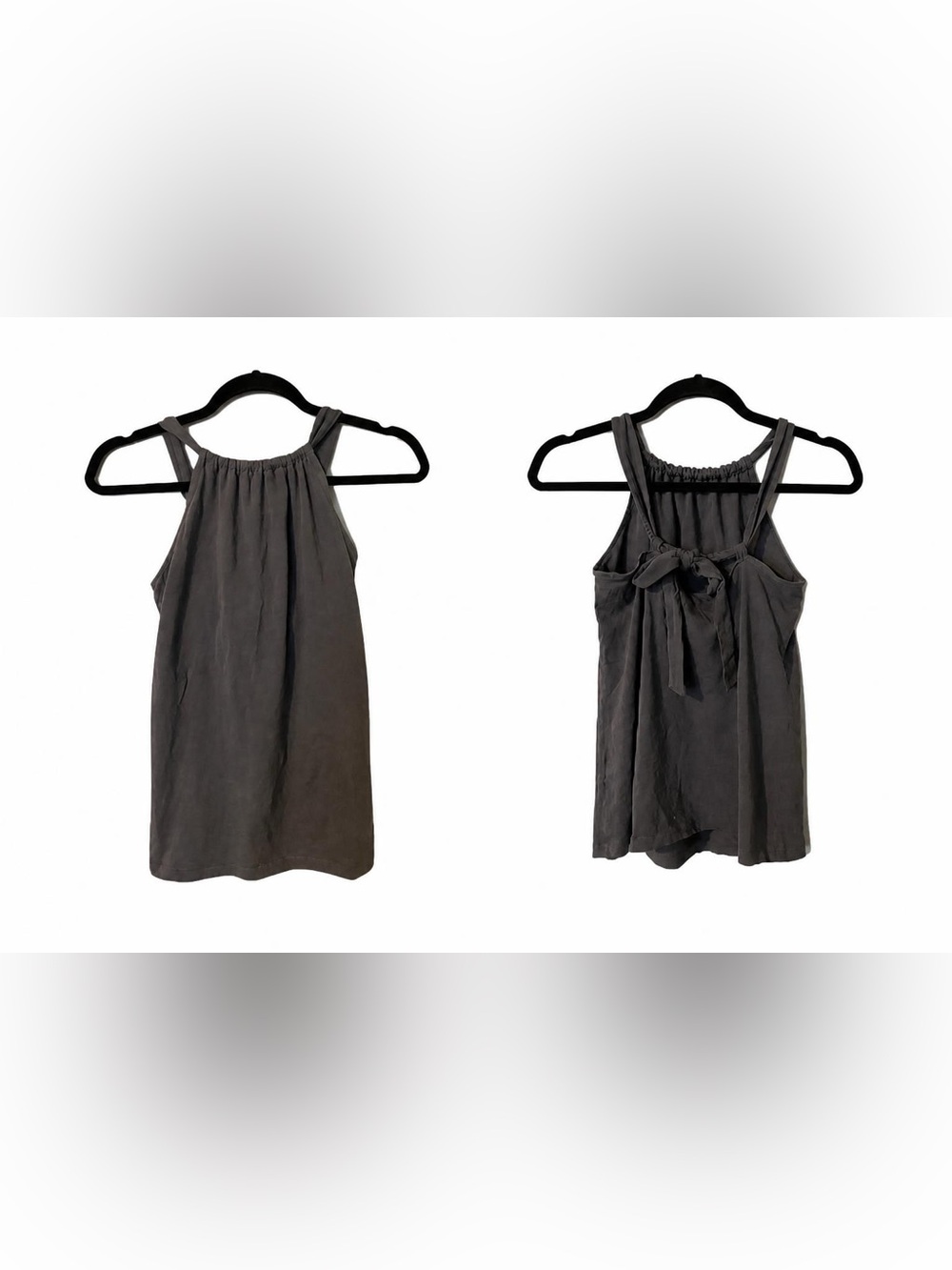 Athleta Gray Tie-Back Tank Top